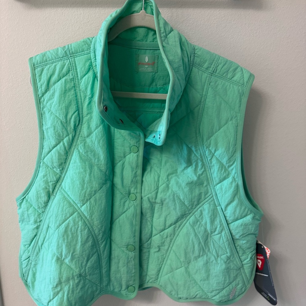 FP Movement by Free People Green Quilted Vest